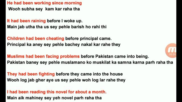 Past Perfect Progressive Tense In Urdu ! Hindi Part One смотреть онлайн