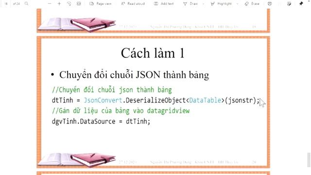 Bài giảng môn window: Lưu trữ dữ liệu bằng file json (1) смотреть онлайн