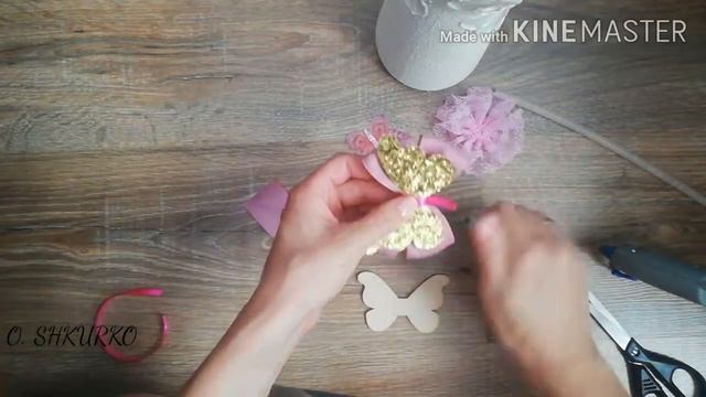 Воздушные бантики с шифоновыми бабочками. смотреть онлайн