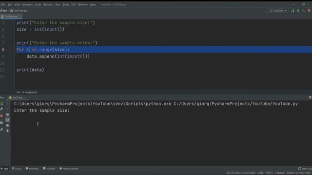Python Tutorial Lesson 5: Data Analyzer смотреть онлайн