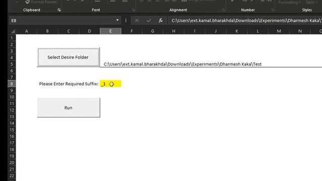 Rename All files in a folder with Specific Suffix in Excel VBA смотреть онлайн