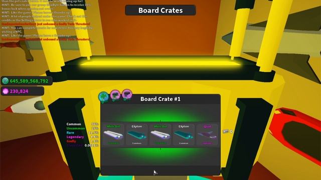 Ghost Simulator Classified Hoverboard Crate 1 Feathershock 500k Gems Unboxing