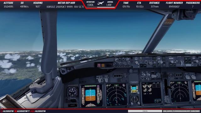 [Prepar3D v4] Germany - Italy , PMDG Boeing 737-800 смотреть онлайн