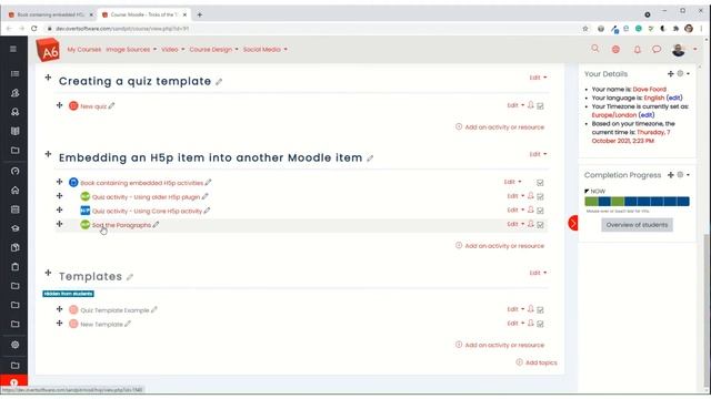 Moodle - Tricks of the Trade: Embedding H5p Into Other Items смотреть онлайн