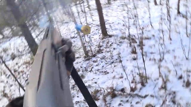 Охота на зайца! Удачные моменты и выстрелы. смотреть онлайн