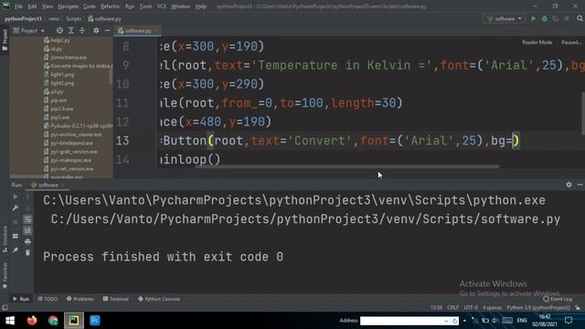 Create temperature converter with python-tkinter смотреть онлайн