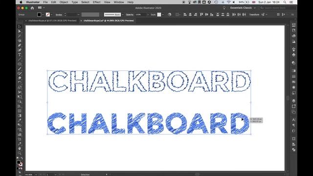 How To Create A Chalk Text Effect In Illustrator CC смотреть онлайн