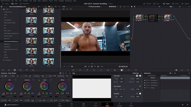 How to change LUT (Node) Strength & Opacity in Davinci Resolve 17 смотреть онлайн