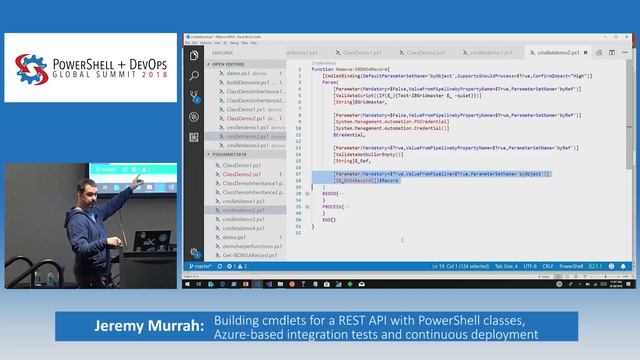 Building cmdlets for a REST API with PowerShell classes, Azure-based ... by Jeremy Murrah смотреть онлайн