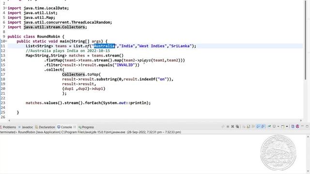 Java Interview Schedule Teams Round Robin using Java 8 Streams смотреть онлайн