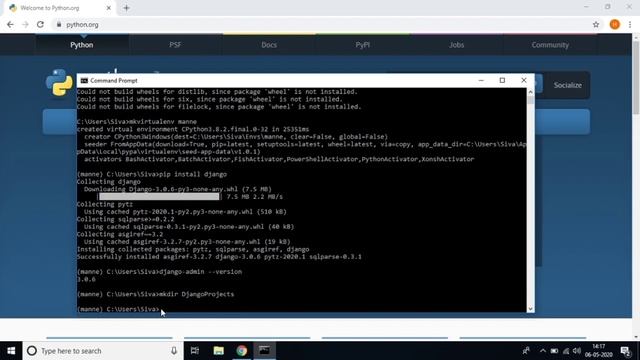 Django Installation 5 steps in 3 Mins || Django Tutorial смотреть онлайн