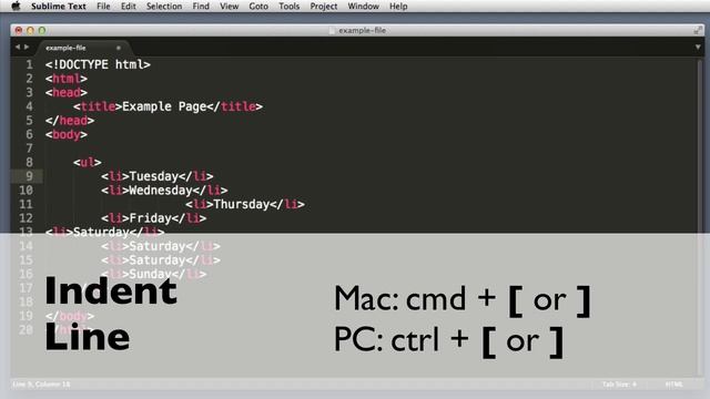 Sublime Text Line and Indentation Tools (Tutorial #2) смотреть онлайн