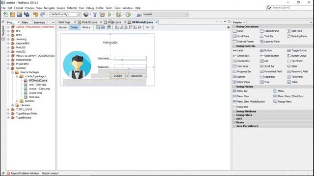 [Tutorial] Cara Membuat JFrame Form Menggunakan Komponen Swing Control di Java Netbeans смотреть онлайн