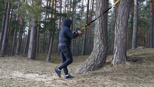 Тренировка в лесу на TRX Workout in the forest? смотреть онлайн