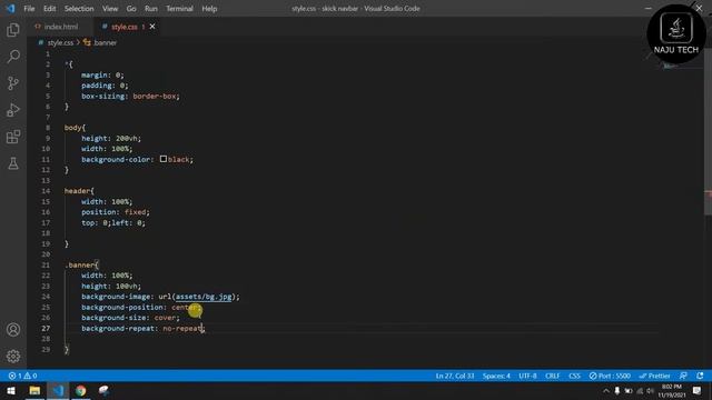 How to create responsive sticky navbar | using HTML CSS JavaScript Bootstrap| தமிழில் | #NajuTech смотреть онлайн