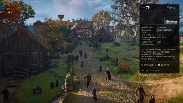 Assassin's Creed Valhalla RTX 3080 i7 10700k 1080p-1440p-4k MAX Settings Benchmark смотреть онлайн