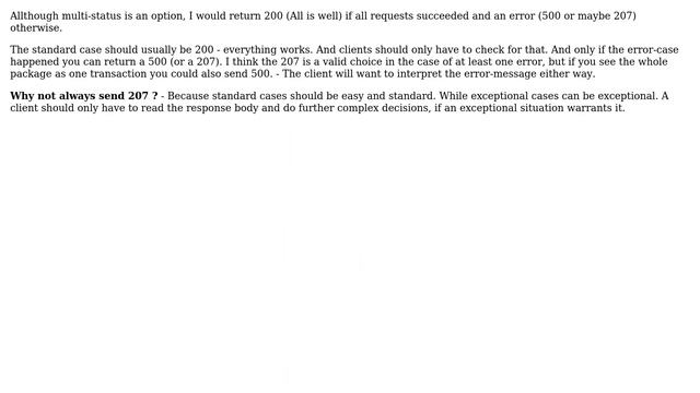 What HTTP status code to return if multiple actions finish with different statuses? смотреть онлайн