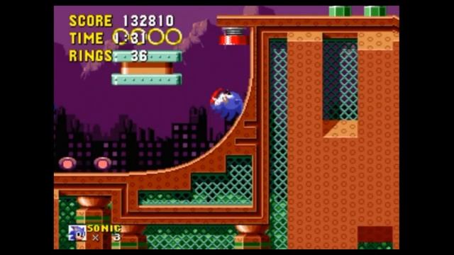 Sega Mega Drive 2 (Smd) 16-bit Sonic The Hedgehog 1 part Spring Yard