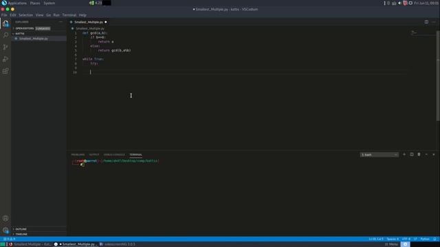 Kattis Solutions: Smallest Multiple python смотреть онлайн