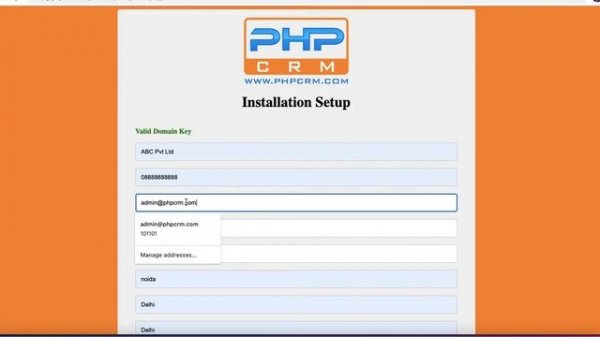 CRM Software Installation - PHP CRM Installation : CRM Software System Installation Process