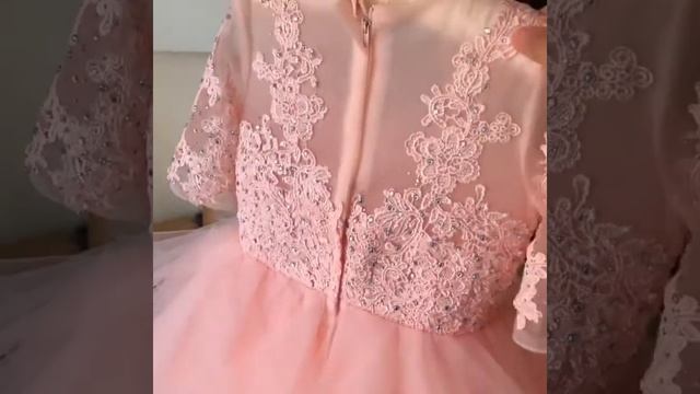 Романтические детские вечерние бальные платья принцессы с длинными рукавами на день рождения смотреть онлайн