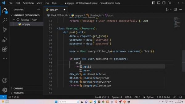 Flask JWT Token-Based Authentication | Building a Secure RESTful API with Flask-JWT-Extended | HIND