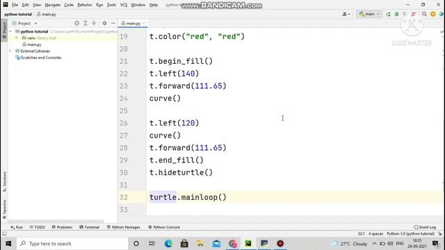 Draw ❤ Heart ?Using Python Graphics | Python Turtle | @Python | @heart | @turtle смотреть онлайн