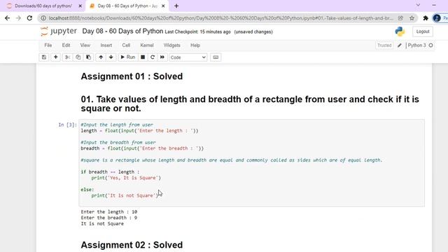 Day-8? 60 Days of Python | Python Bangla Tutorials | Solution of Assignment: 01 @aiQuest смотреть онлайн