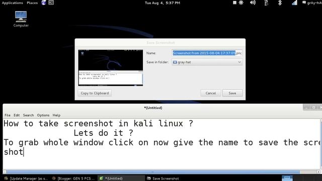 How to take snapshot in Kali Linux смотреть онлайн