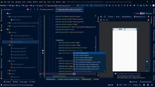 Custom Button With One Icon In Android Using JAVA | by Appxcode смотреть онлайн