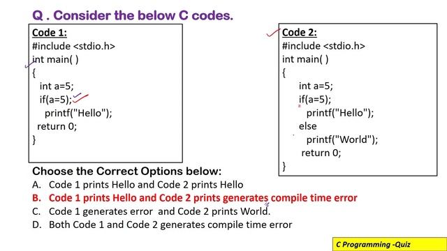 Else without a previous if - Error | C MCQ #13 | C Programming | Dilip Kumar Gangwar смотреть онлайн