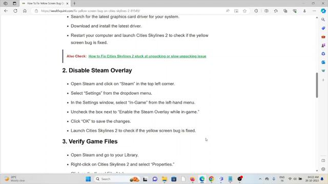 How To Fix Yellow Screen Bug On Cities Skylines 2 смотреть онлайн