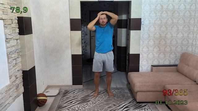93/365: отжимания в стойке на руках, мостик, тренировка шеи. смотреть онлайн