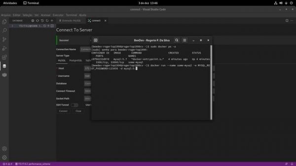 # Docker + Mysql + Vscode