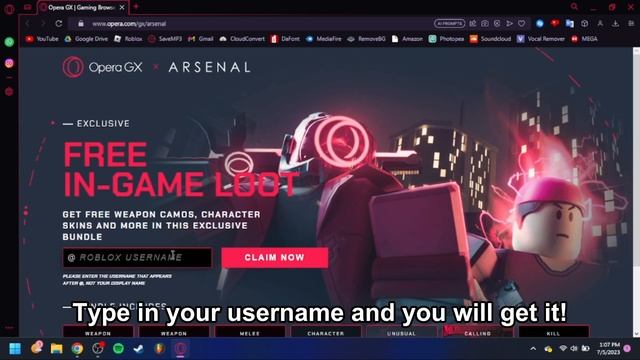 How to get the Overtone skin and other Opera GX items in Arsenal! (Roblox) смотреть онлайн