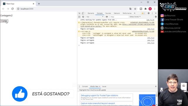 Aprendendo sobre o Hook UseEffect - Curso de React - Aula 19 смотреть онлайн