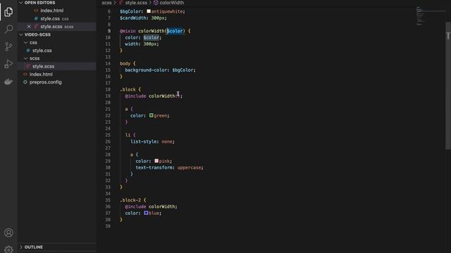 Препроцессор SASS/SCSS смотреть онлайн