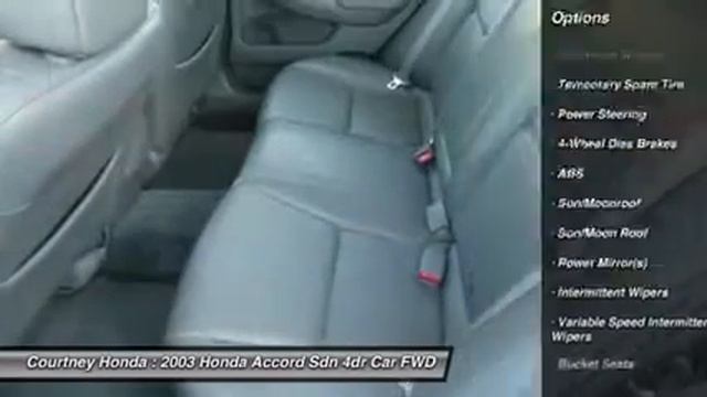 2003 HONDA ACCORD SDN Milford, CT U5171 смотреть онлайн