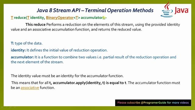 8.13 Reduce Method in stream Java 8 | Java 8 Reduce method| Example programs for Reduce method смотреть онлайн