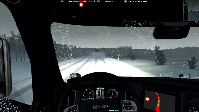 ETS2 Freightliner Cascadia Winter In Russia euro truck simulator 2 4k gameplay смотреть онлайн
