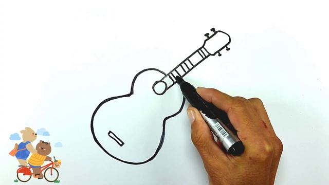 Bolalar Uchun Gitara Rasm Chizish/Drawing Guitar For Children/Рисование Гитара для детейa