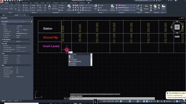 AutoCAD Natural Drain Profile Design For Cut/Fill & Insert Table By Data Link смотреть онлайн