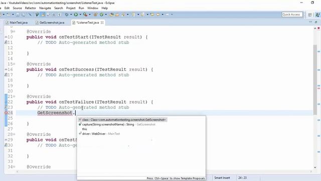 Capture Screenshot For Failed Tests in TestNG смотреть онлайн