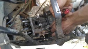 Установка натяжителя цепи норм на 150кубовый скутер