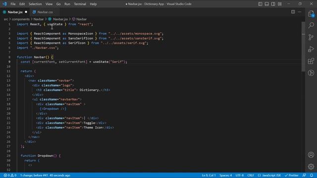 How To Create A Navbar In React - Dictionary App Part 1 смотреть онлайн