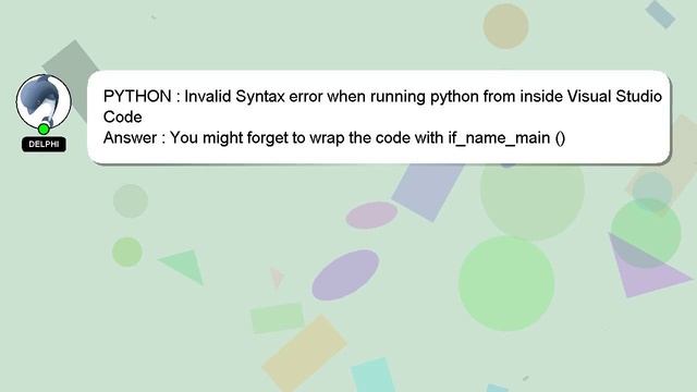 PYTHON : Invalid Syntax error when running python from inside Visual Studio Code смотреть онлайн
