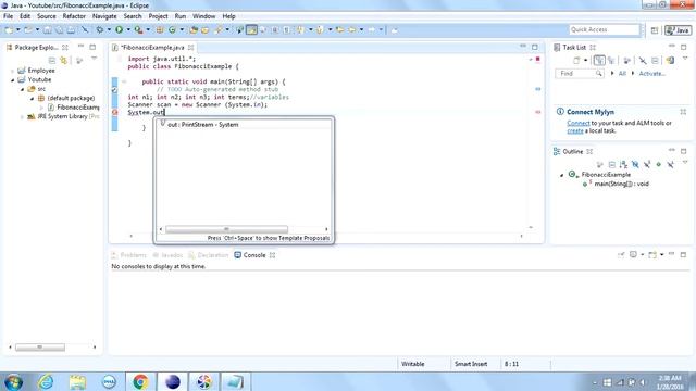 Fibonacci Series In Java using Scanner смотреть онлайн