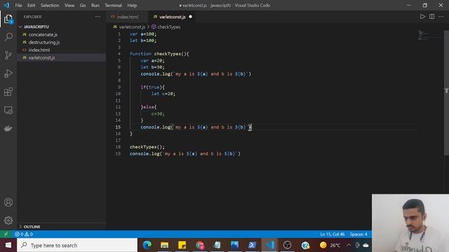Let vs Var vs Const in Javascript with Simple Example смотреть онлайн