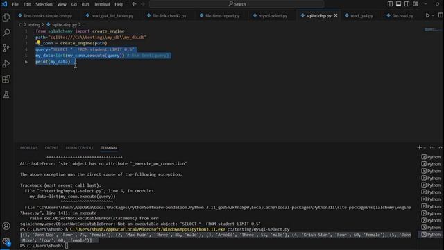 AttributeError and Not an executable object error in SQLAlchemy смотреть онлайн