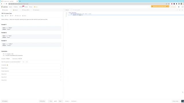 709. To Lower Case - Python - One Line смотреть онлайн